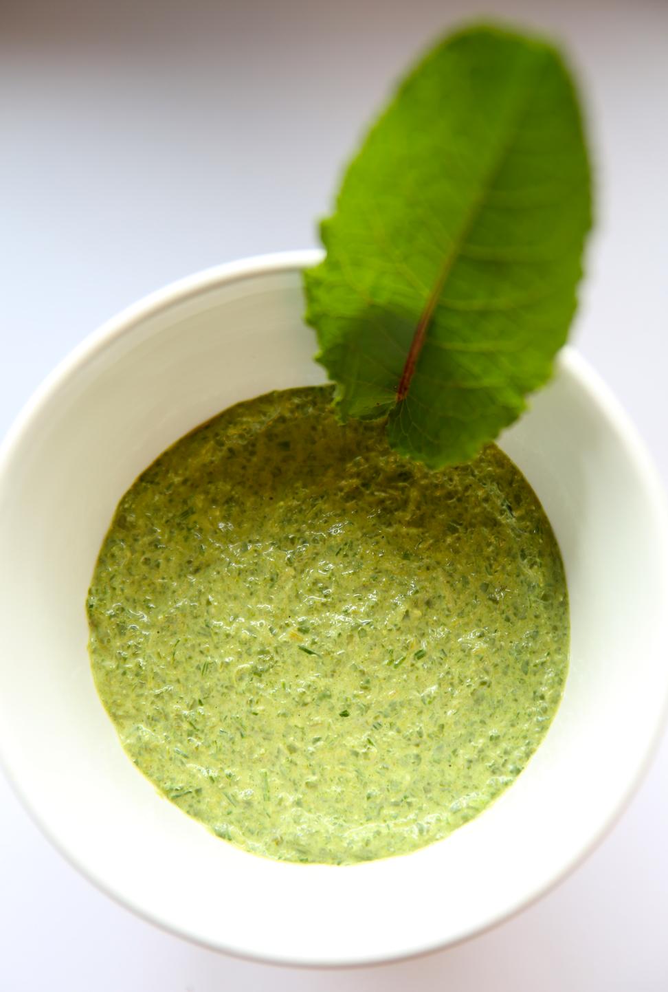 crème de rumex à la&nbsp;ciboulette